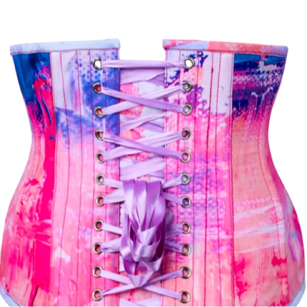 Watercolor Waist-Cinching Corset